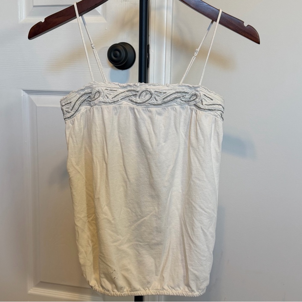 American Eagle Outfitters Cream Camisole with Gray Accents